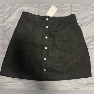 H&M button front mini skirt